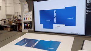 Komori's New Capacity Folder printed on a Komori GL540+C press